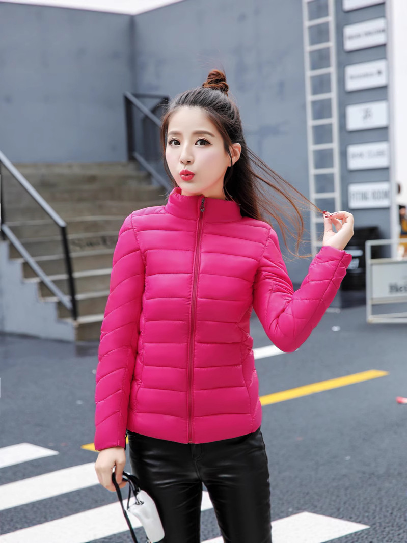 면 코트 여성 짧은 스탠드 칼라 한국어 버전 2025 새로운 다운 면 코트 학생 슬림하고 얇고 슬림한 따뜻한 면 재킷