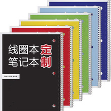 美式线圈本定制图案logo加厚3孔记事本子批发商务记录笔记本定做