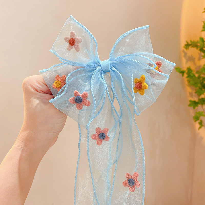 Diente para niños, banda para el cabello, lazo para el cabello, horquilla para el cabello trenzado, princesa para niñas, cinta larga, accesorios para el cabello para niñas de verano