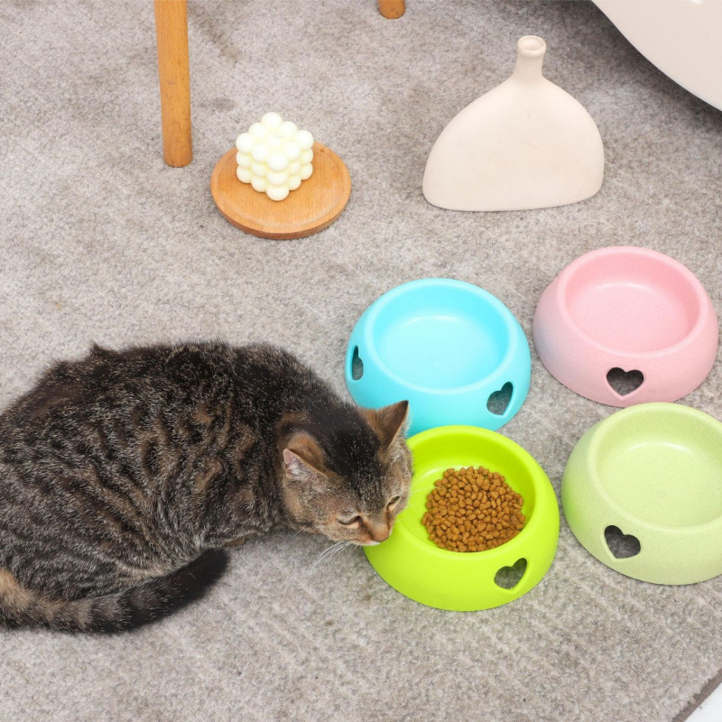 애완 동물 중공 사랑 고양이 그릇 개 그릇 플라스틱 애완 동물 용품 라운드 애완 동물 그릇 애완 동물 Ruyi 고양이 먹이 그릇 도매