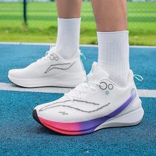 缓震回弹专业跑步鞋男防滑耐磨夏季透气运动鞋网面男鞋莆田工厂发