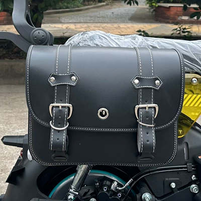 Motorcycle bumper: Protection Reinforcing Bumper Special Side - black-new-quick-release-leather-edge-bag-1-pair-of-security-brackets