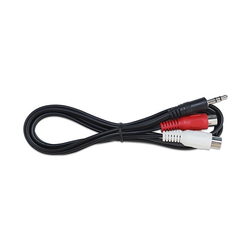 卸売 3.5 ステレオ - RCA メス デュアル ロータス ヘッド赤と白の平行車 AV オーディオ ケーブル 1 対 2 オーディオ ケーブル|undefined