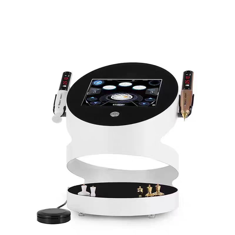 2 - en - 1 instrumento de belleza de plasma para la impresión de agujeros de acné de manchas ligeras, desvanecimiento de rayas finas, dispositivo antienvejecimiento superconductor no invasivo de ozono