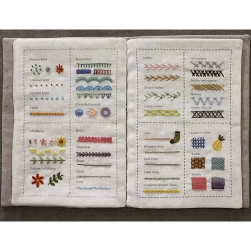 Кроссбордер горячий новый продукт шитье книга DIY образец книга лен embroidery энтузиаст книга