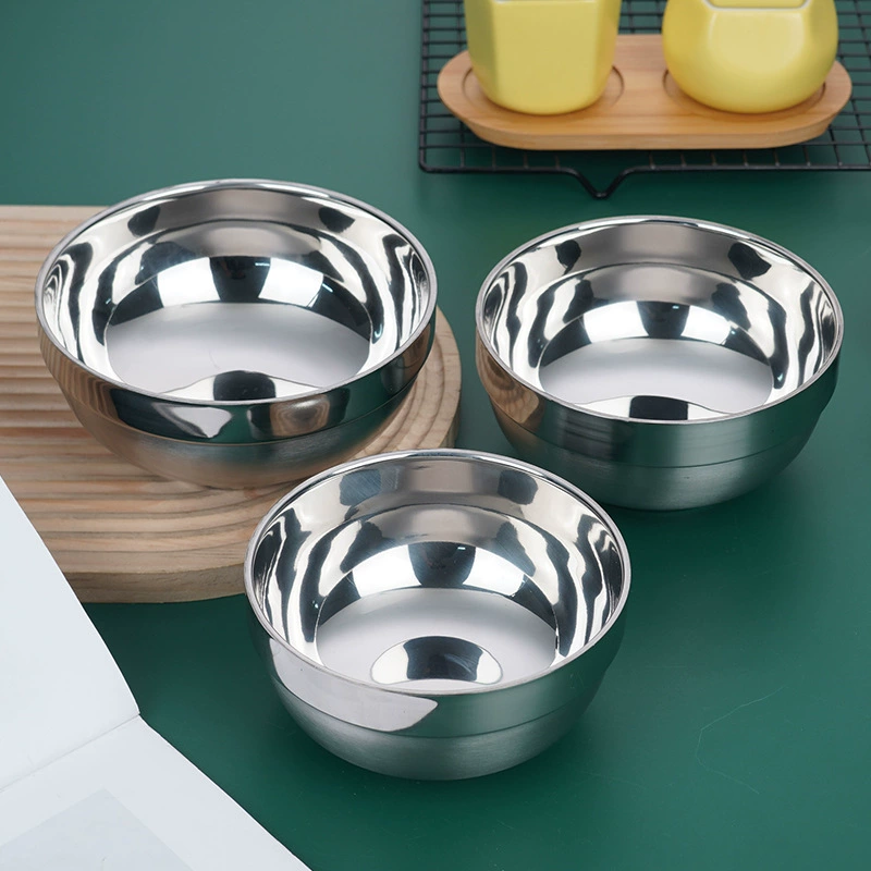 Double-layer tableware stainless steel for students, increased thickness