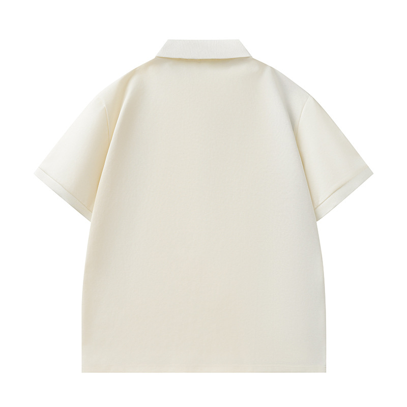 2025 nuevo hombre de alta calidad polo de color sólido camiseta de manga corta camiseta de verano chaqueta de negocios T