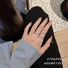 Tide, Japanese set, small design fashionable adjustable ring, light luxury style, 3 piece set, internet celebrity, on index finger