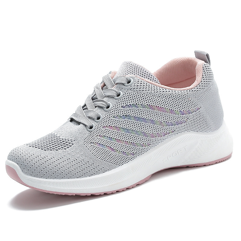 Zapatilla de deporte de fondo suave transpirable zapatos de mujer casual femenina 2024 primavera transfronteriza más tamaño zapatos al por mayor zapatos de mujer