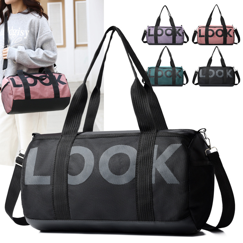 korean style casual letters travel 2025 new large capacity fashion fitness yoga korean style big women‘s bag