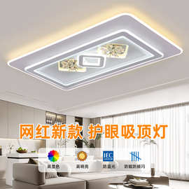 水晶花客厅灯led吸顶灯现代简约大气大厅主灯创意房间餐厅卧室灯