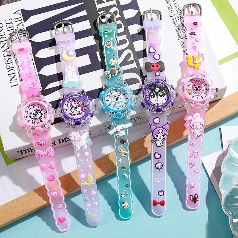 New Silicone cartoon watch student children's watch luminous luminous light watch wholesale cross-border watch supply