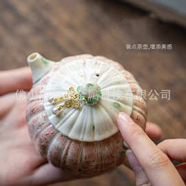 国风小提溜创意配饰8款 新中式仙露明珠手串绕指念珠 旺桃花吊坠
