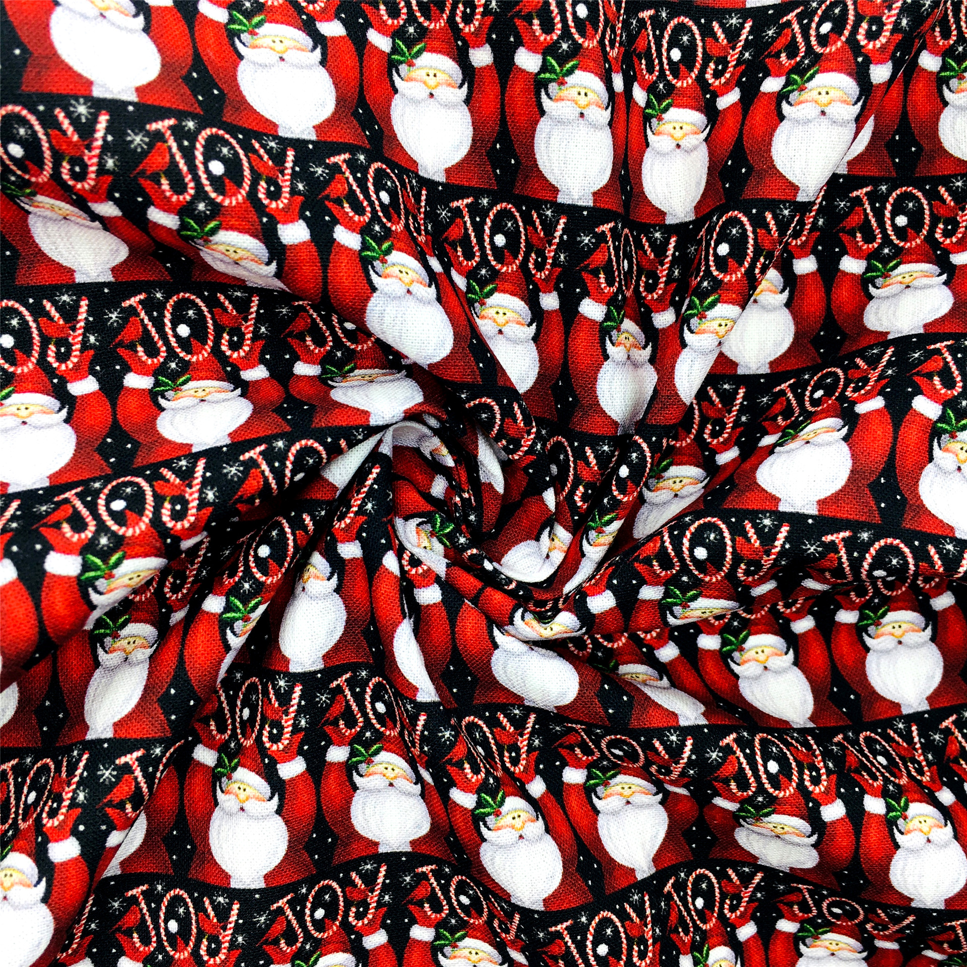 クリスマス雪花模様の薄いポリエステル綿や四面弾ニット生地のプリント生地手作りdiyシャツスカート服装生地