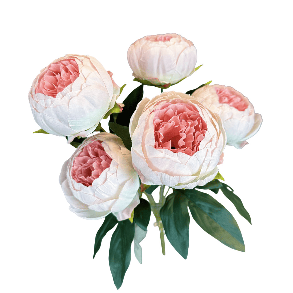 Simulación de 7 flores de peonía decoración de boda decoración de flores de seda hechas a mano transfronterizas adornos de flores falsas al por mayor