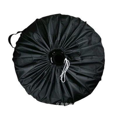 Cross-border hot sale All Black 210d Oxford cloth car spare tire cover polyester taffeta car tire protective cover (Spare wheel cover)