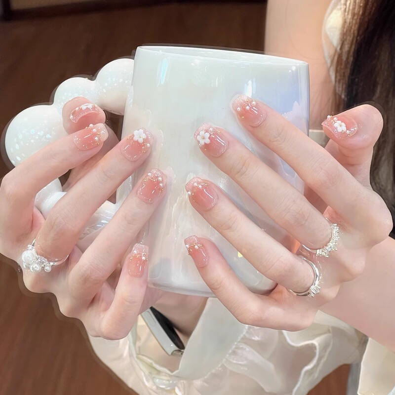Purely Handmade Wearable Nails, Pure Desire Style, Short Style, High Quality, Spring and Summer, Brightening Effect, Floral, Simple, Cat Eye Nail Stickers Wholesale Purely Handmade Wearable Nails, Pure Desire Style, Short Style, High Quality, Spring and Summer, Brightening Effect, Floral, Simple, Cat Eye Nail Stickers Wholesale