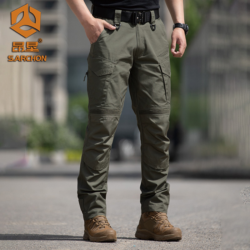 Pantalones Tácticos Angken para Otoño e Invierno, Pantalones de Asalto de Pierna Recta para Entrenamiento al Aire Libre para Hombre, Pantalones Cargo de Estilo Militar Resistentes al Desgaste.
