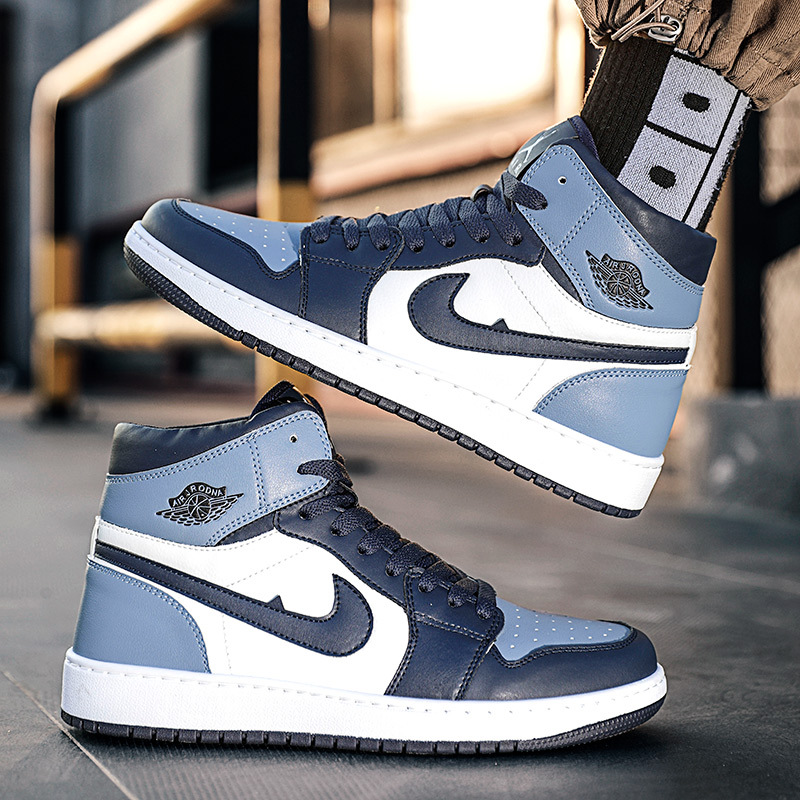 Zapatos de baloncesto de caña alta para hombre AJ Air Force One Pareja Zapatillas casuales Primavera y otoño Estudiantes de secundaria Zapatillas de moda juvenil