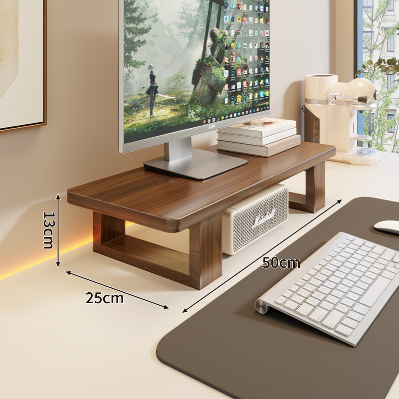 Soporte Elevador para Monitor de Madera MDF para Oficina y Escritorio