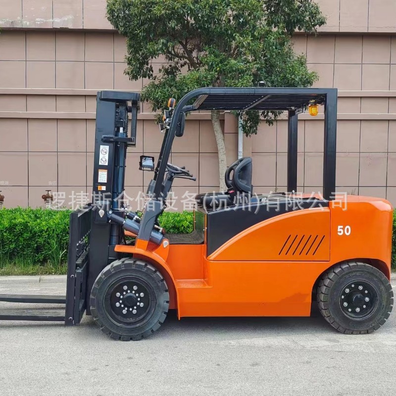 全电动平衡重叉车四轮5吨座驾式堆高升降液压锂电池堆垛叉车