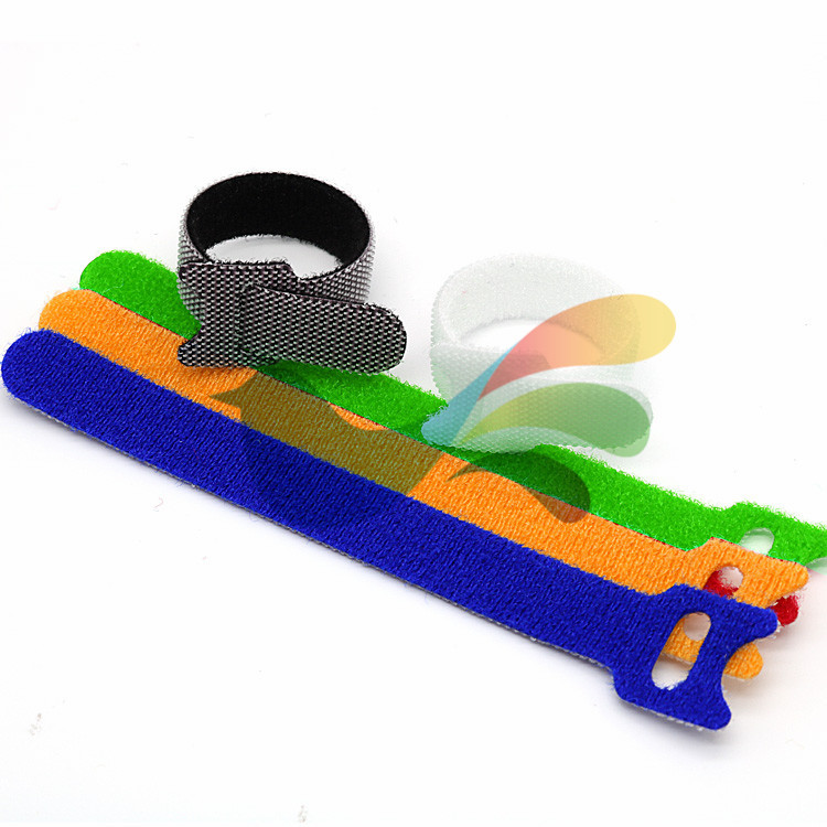 销售背靠背魔术贴纺织数据线绑带 魔术带 自粘魔术扣T型 卡扣带