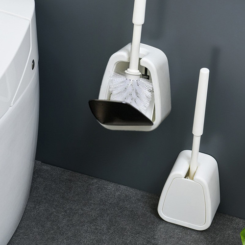 Long-handled cleaning brush toilet brush soft-bristled decontamination soft-bristled brush household cleaning punch-free set no dead corner toilet brush