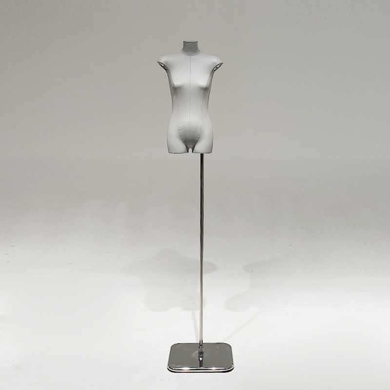 Cuero coreano PU modelo de cuerpo plano accesorios tienda de ropa de mujer mitad plano pecho pequeño estante de exhibición de ropa maniquí de ventana