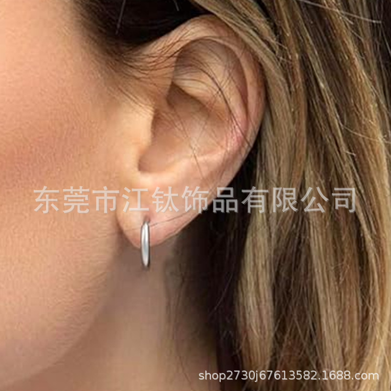 F136 Titanium Earring 16G 0.8mm Earring Nose Ring G23 Titanium Alloy Body Piercing Jewelry Earbone Earrings detail image 9