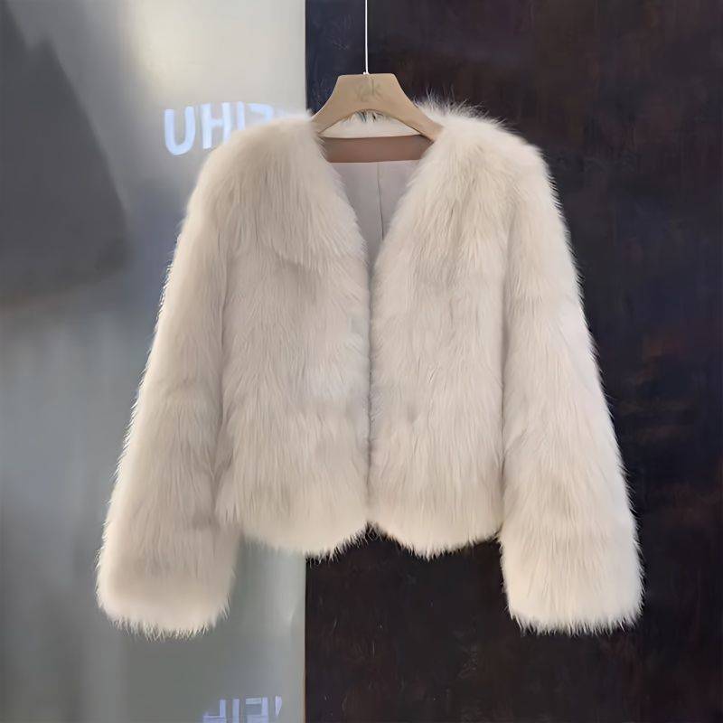 Anti-season Faux Fox Fur Coat Women's Short 2025 Autumn and Winter New Korean-style All-match Lace-up Thick Top Anti-season Faux Fox Fur Coat Women's Short 2025 Autumn and Winter New Korean-style All-match Lace-up Thick Top