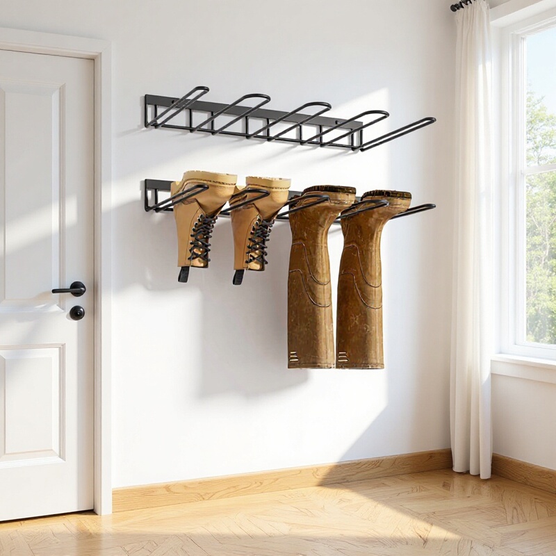 2 Pct Boots Shoe Rack Metal Wall Mounted Shoe Rack For High Boots And Cowboy Boots Entrance Passage Garage
