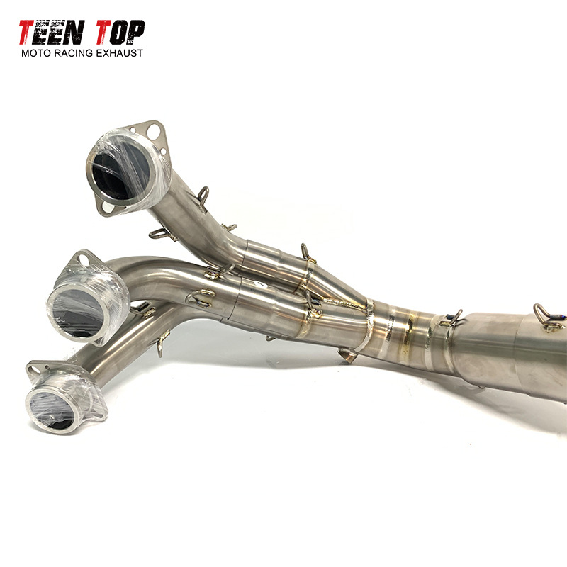 Yamaha Mt09 Motorcycle Titanium Alloy Exhaust Fz09 Modified Stainless Steel with Catalytic Converter Front Section Yoshimura