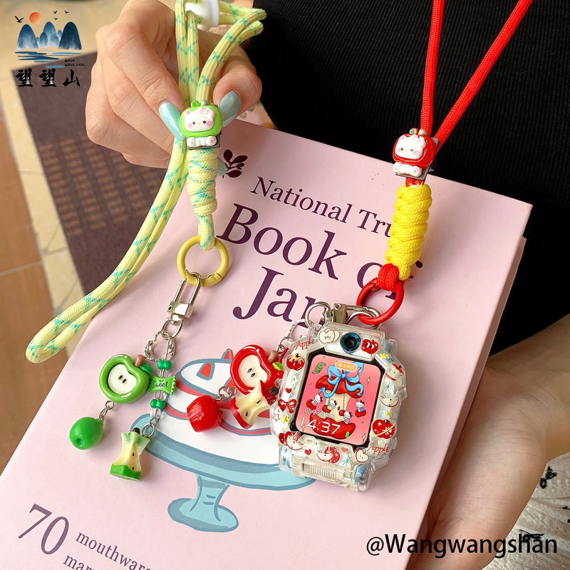 Apple lanyard suitable for Huawei kids' smartwatches, including models 5xPro, 3Pro, 4pro, and 4x, made of new nylon