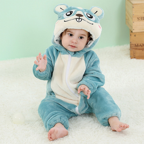 MICHELY flannel children's jumpsuit, baby ins style rompers, baby spring and autumn outing jumpsuit