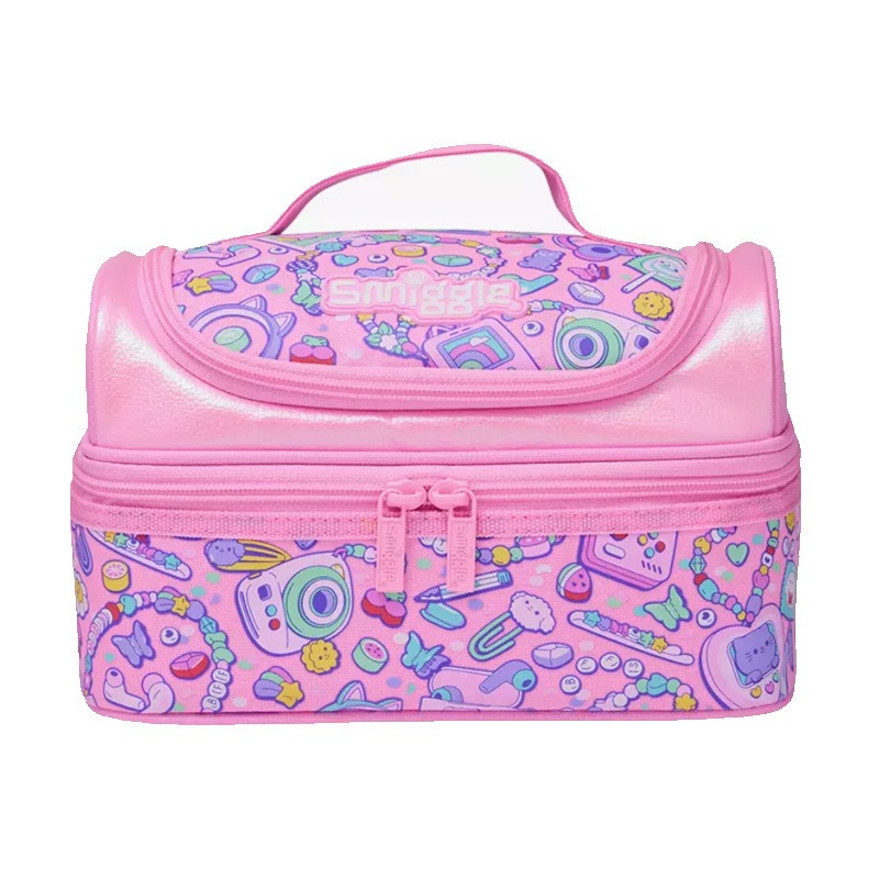 Australia Smiggle paquete de comidas de doble capa para estudiantes de primaria y secundaria paquete de almuerzo para niños paquete de almuerzo para estudiantes bolsa de almacenamiento de paquetes de hielo para el bento