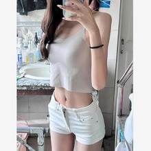 大码牛仔短裤女夏季小个子低腰弹力白色休闲超短裤子辣妹舞蹈热裤