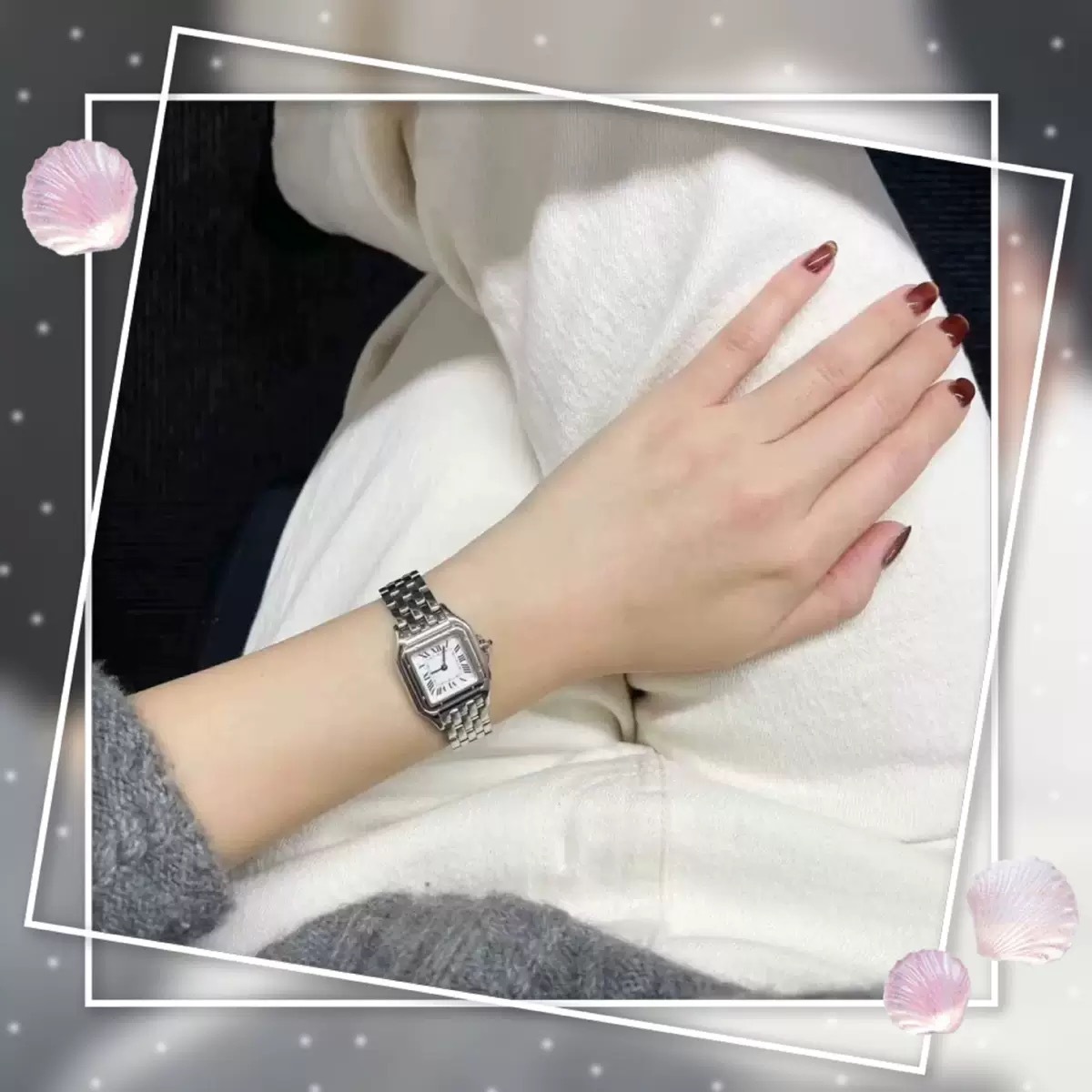 BV厂猎豹女士情侣手表方形表盘罗马数字面时尚简约防水石英手表