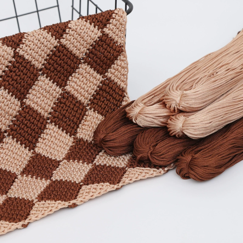 Полая Пряжа вязаная крючком обувь вязаная крючком Модернизированная версия нить яркая мерсеризованная круглая Сумка вязаная крючком ручной работы тонкая шерсть