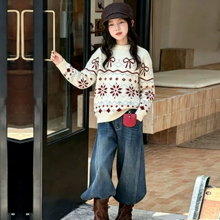 女童毛衣2026新款秋冬女孩针织衫韩系穿搭儿童大童高级感上衣内搭
