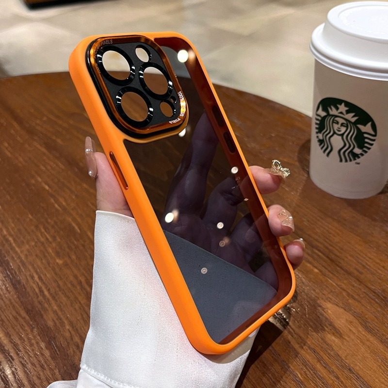 Naranja-transparente-lente de metal xds