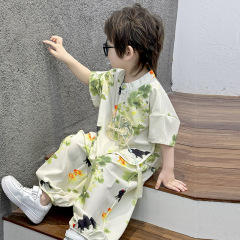 新しい中国風の男の子の漢服夏薄いベビー唐装古代スタイルのハンサムな子供の古代衣装小さな男の子の中国風の子供服