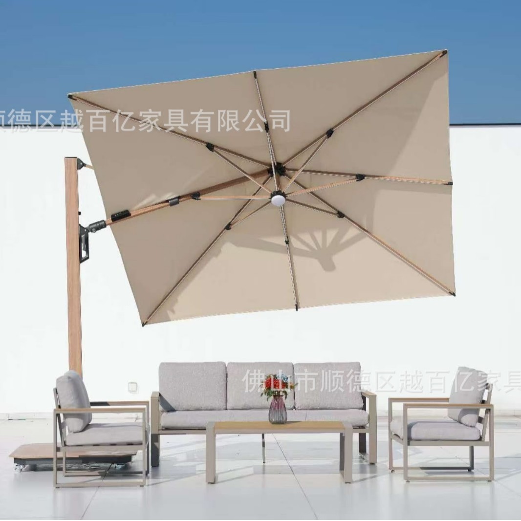 Sombrilla al aire libre villa patio sombrilla al aire libre LED con luz sombrilla romana al aire libre sombrilla grande sombrilla