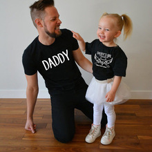 ins親子裝T恤圓領 DADDY&#39;S GIRL 印花母女父子裝速賣通Ebay亞馬遜