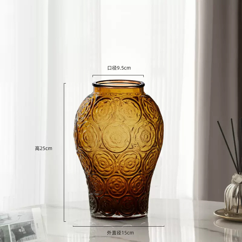 Vaso de vidrio transparente creativo simple europeo de alto nivel de flores hidropónicas decorativas de escritorio de la sala de estar