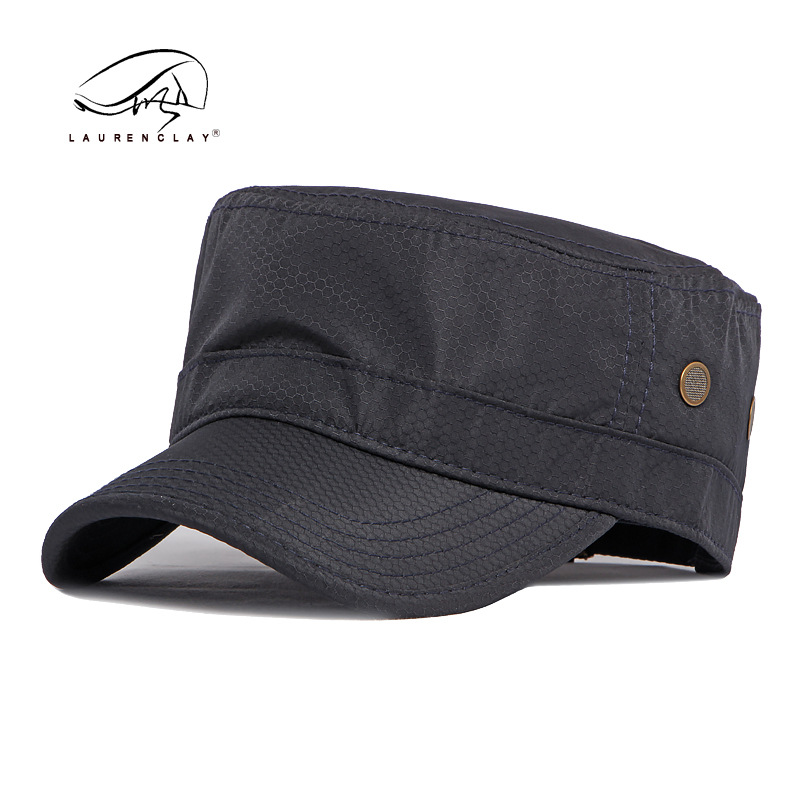 Sombrero militar de los hombres del estilo coreano primavera/verano otoño nuevo sombrero de copa plana casual retro tapa enarbolada al aire libre protección solar sombrero marea
