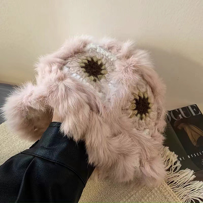 핑크 핑크 꽃 사자 모자