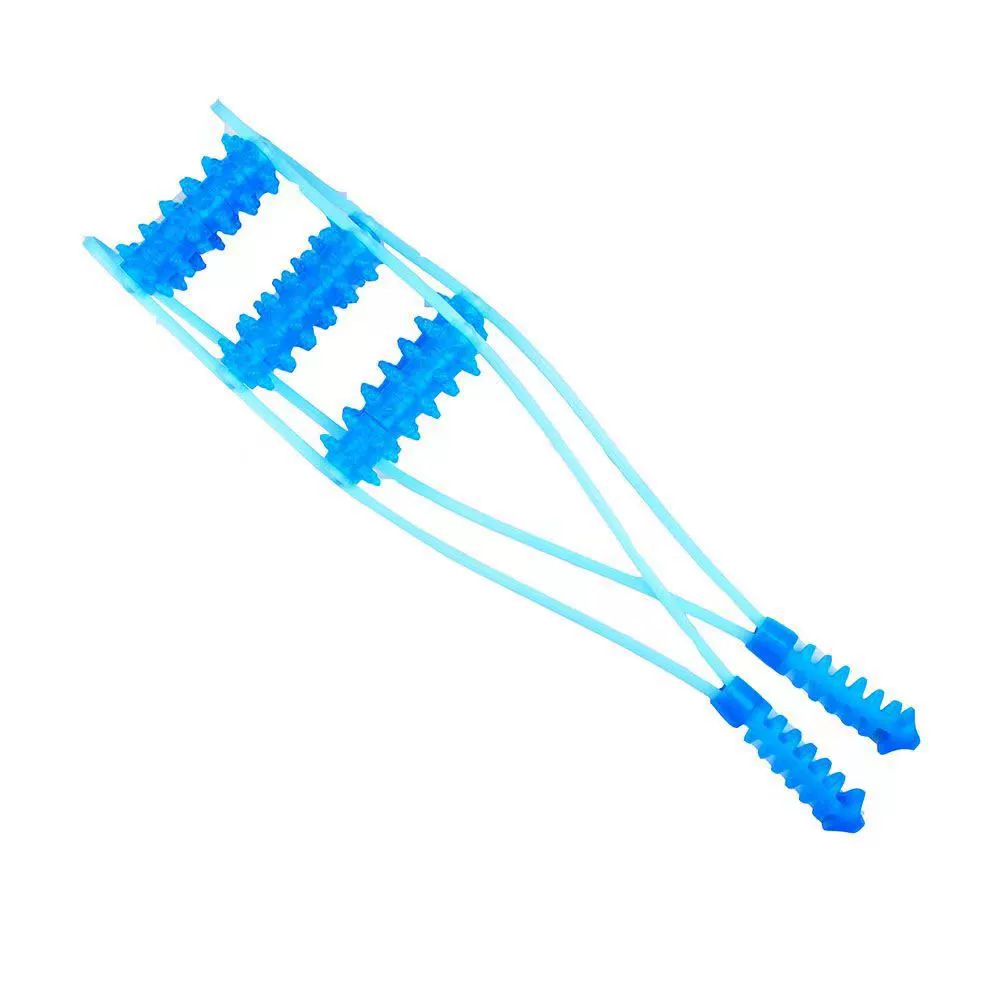 Back massage roller bar, 50 cm, multi-wheel 2–6 rows, green/yellow/blue