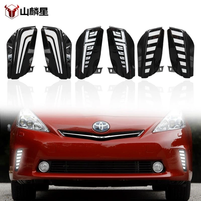 Toyota Prius 11-13 modelləri üçün LED DRL-ə dəyişdirilmiş ön duman işıqları