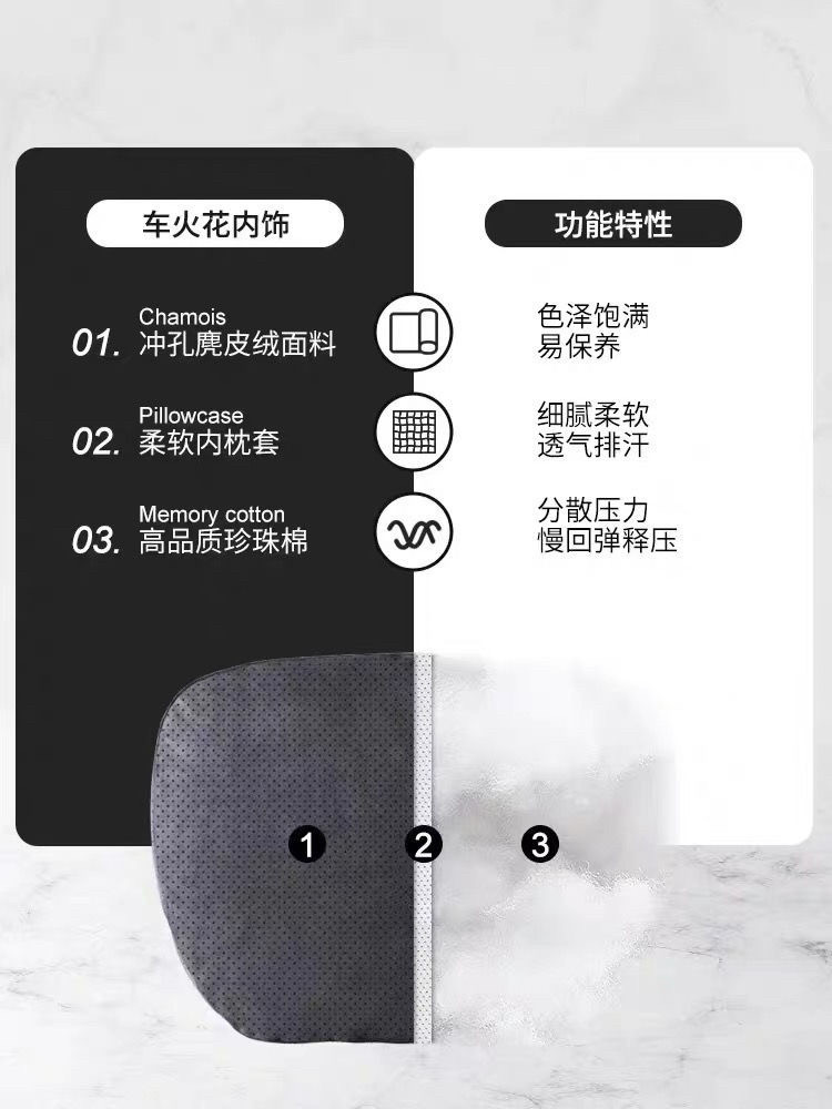 Suitable for original factory ES200 headrest and lumbar support, ES300h neck pillow, RX/NX/UX car neck cushion