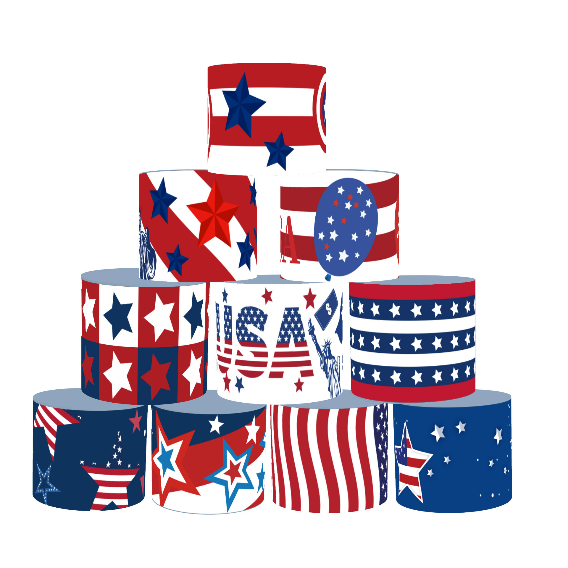 Amazon transfronterizo EE.UU. Día de la Independencia de EE.UU. Brazalete de pulsera de fiestas de palpitación Brazalete de decoración